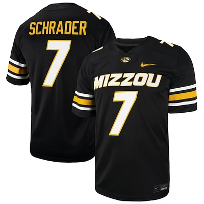 Men's Nike Cody Schrader Black Missouri Tigers NIL Football Game Jersey