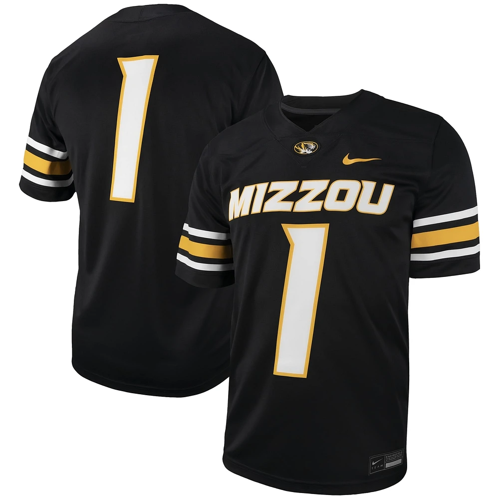 Maillot de football réplique intouchable des Missouri Tigers Nike #00 noir pour homme