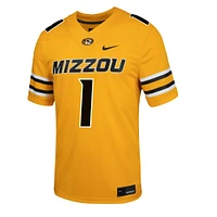 Maillot de match alternatif Nike #1 Gold Missouri Tigers pour homme