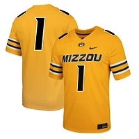 Maillot de match alternatif Nike #1 Gold Missouri Tigers pour homme