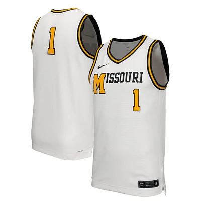 Maillot de basket-ball rétro réplique blanc des Missouri Tigers Nike pour homme