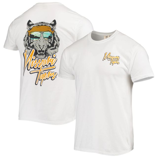 T-shirt bandana mascotte tigres du Missouri blanc pour homme