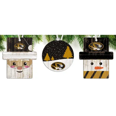 Missouri Tigers 3-Pack Ornament Set