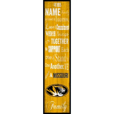 Missouri Tigers 6'' x 24'' Personalized Family Banner Sign