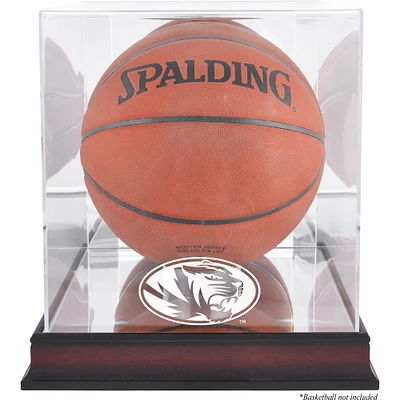 Vitrine de basket-ball en acajou avec finition antique et miroir pour les Missouri Tigers