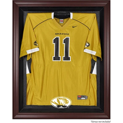 Vitrine de présentation du maillot avec logo encadré en acajou des Missouri Tigers