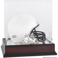 Vitrine de mini-casque avec logo en acajou des Missouri Tigers et dos miroir