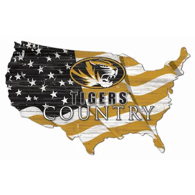 Missouri Tigers USA Flag Cutout Sign