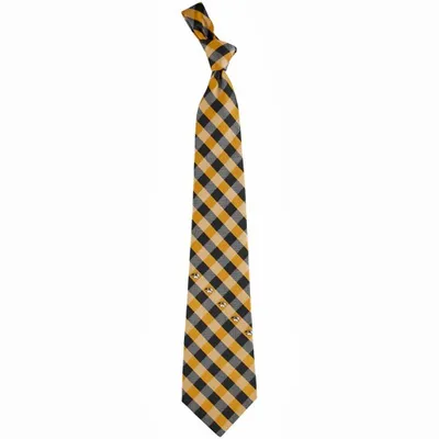 Missouri Tigers Woven Checkered Tie - Black/Gold