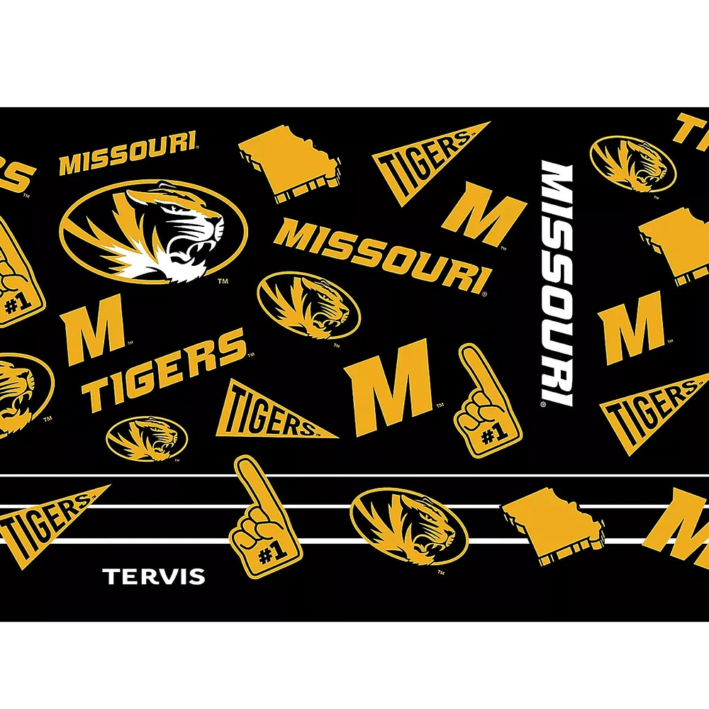 Gobelet Tervis Missouri Tigers de 30 oz avec couvercle en paille