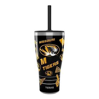Gobelet Tervis Missouri Tigers de 30 oz avec couvercle en paille