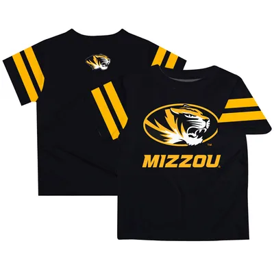 Missouri Tigers Toddler Team Logo Stripes T-Shirt - Black