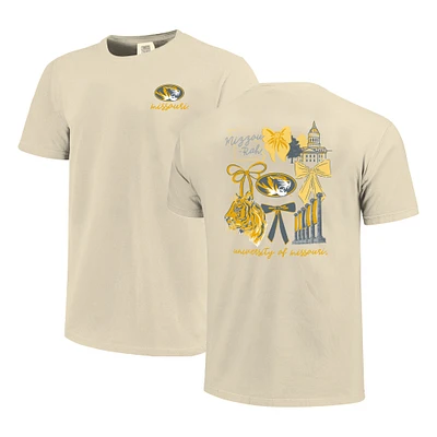 Women's Comfort Colors Cream Missouri Tigers Coquette T-Shirt