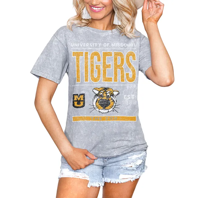 Lids Detroit Tigers Women's Plus Colorblock T-Shirt - Navy/Heather Gray