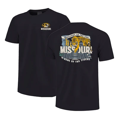 Youth  Black Missouri Tigers Comfort Colors Hyperlocal Campus Scene T-Shirt