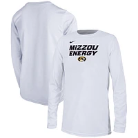 T-shirt Nike blanc Missouri Tigers 2024 On-Court Bench Energy pour jeune