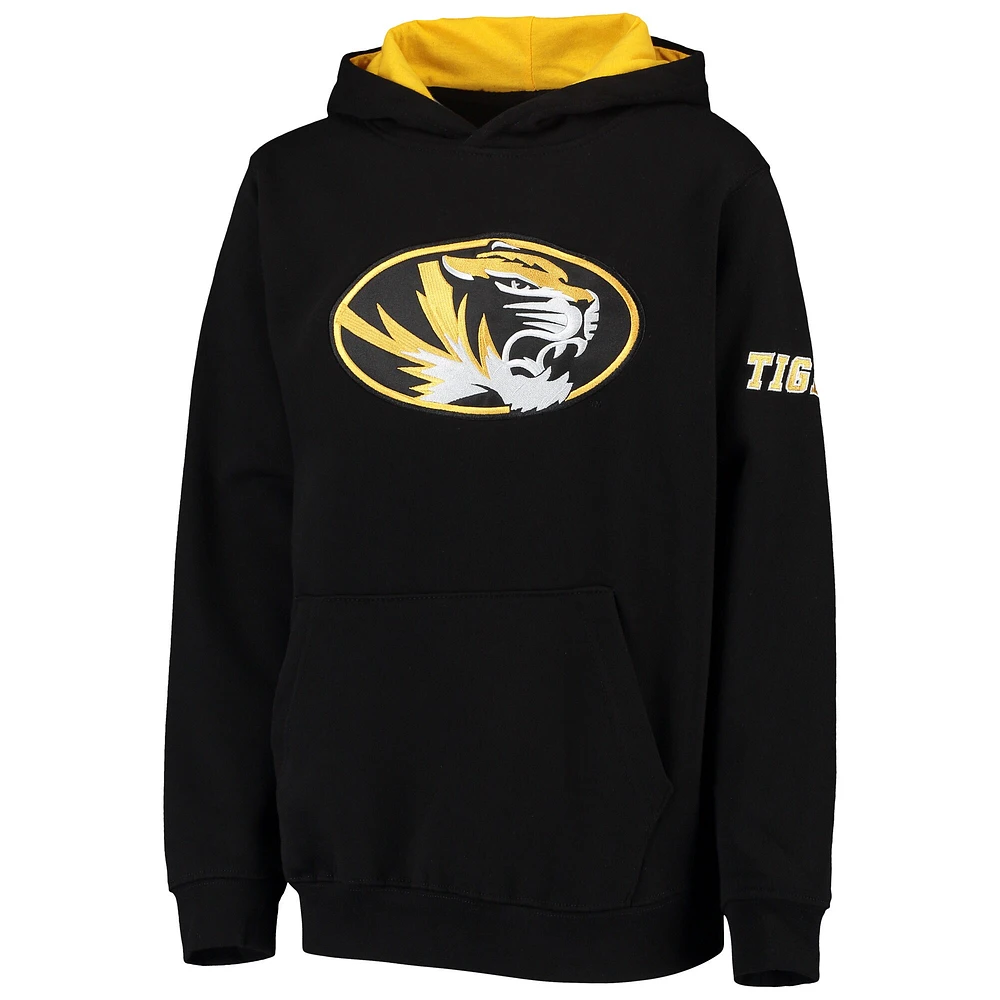 Youth Stadium Athletic Black Missouri Tigers Big Logo Pullover Hoodie