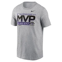 T-shirt Nike Elias Diaz MVP du match des étoiles de la MLB 2023 gris chiné pour homme