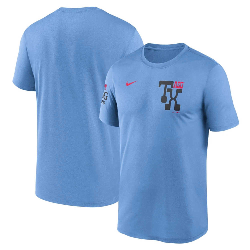 Men's Nike Light Blue 2024 MLB All-Star Game 2-Hit Legend Performance T-Shirt