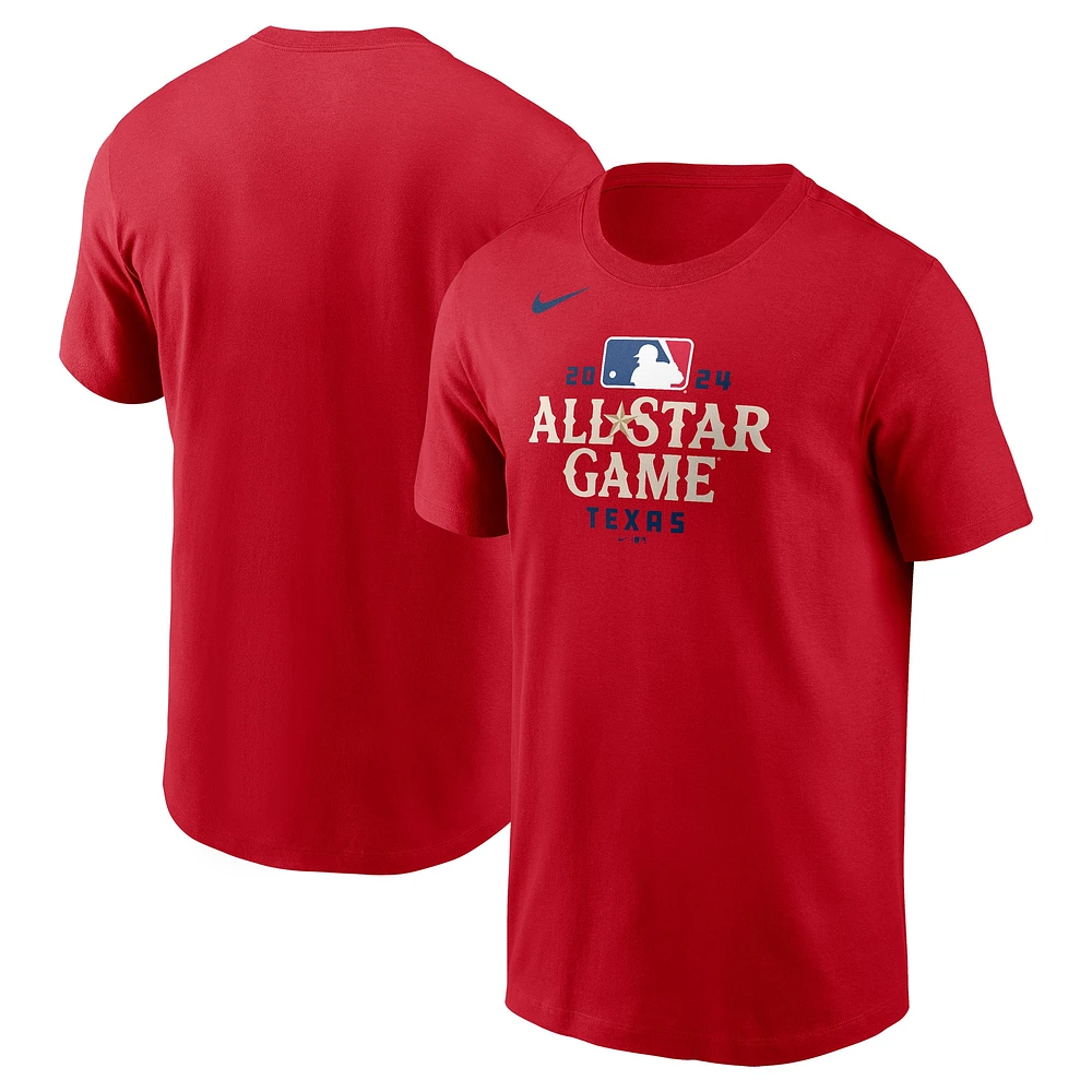 Men's Nike  Red 2024 MLB All-Star Game Wordmark T-Shirt