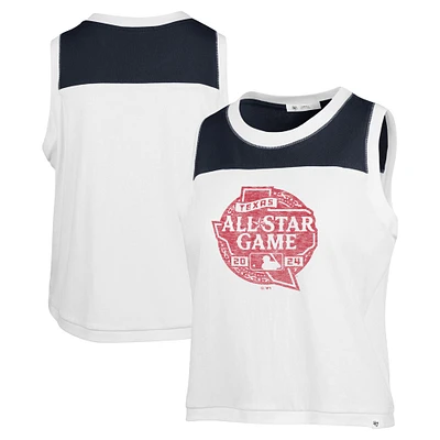 Women's '47 White 2024 MLB All-Star Game Premier Zoey Waist Length Tank Top