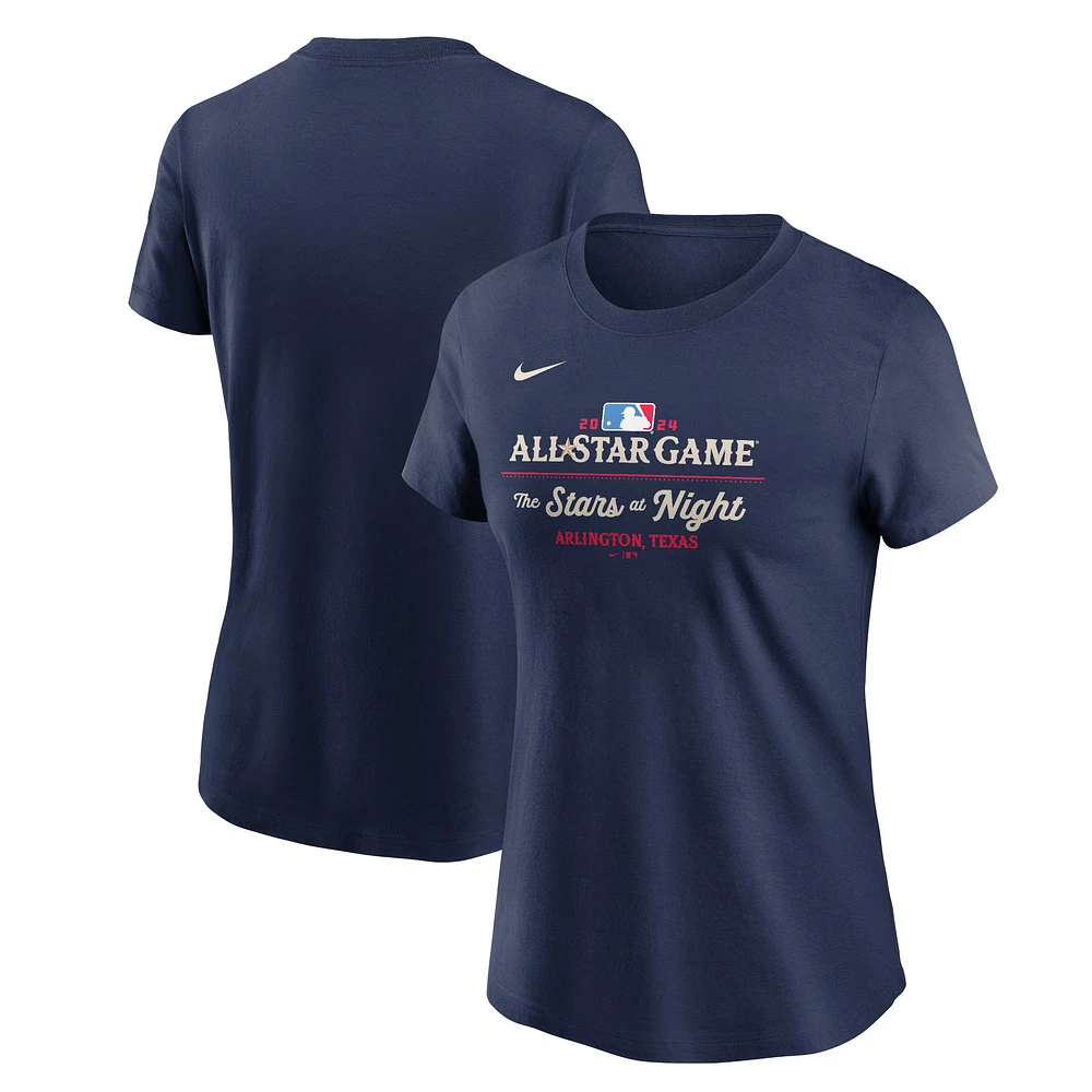 T-shirt Nike bleu marine 2024 MLB All-Star Game Stars at Night pour femme