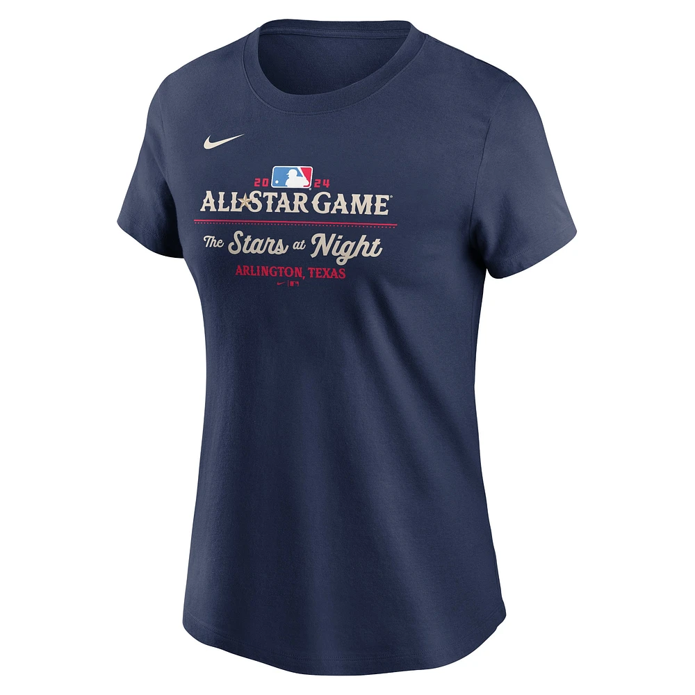 Women's Nike  Navy 2024 MLB All-Star Game Stars at Night T-Shirt