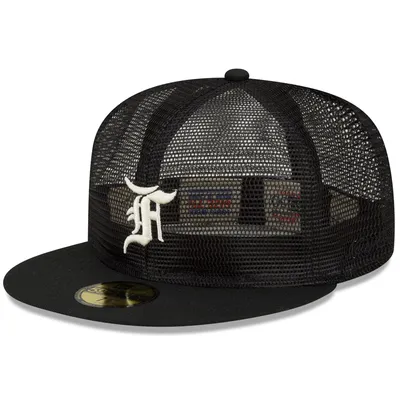 Casquette ajustée New Era x Fear of God 59FIFTY en maille noire pour homme