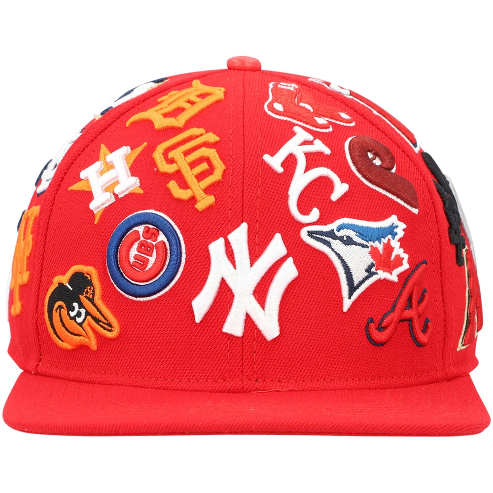 Men's Pro Standard Red MLB Pro League Wool Snapback Hat
