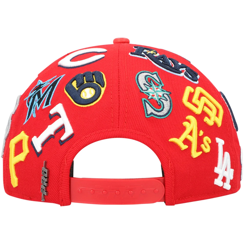 Men's Pro Standard Red MLB Pro League Wool Snapback Hat
