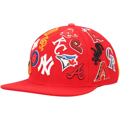 Men's Pro Standard Red MLB Pro League Wool Snapback Hat