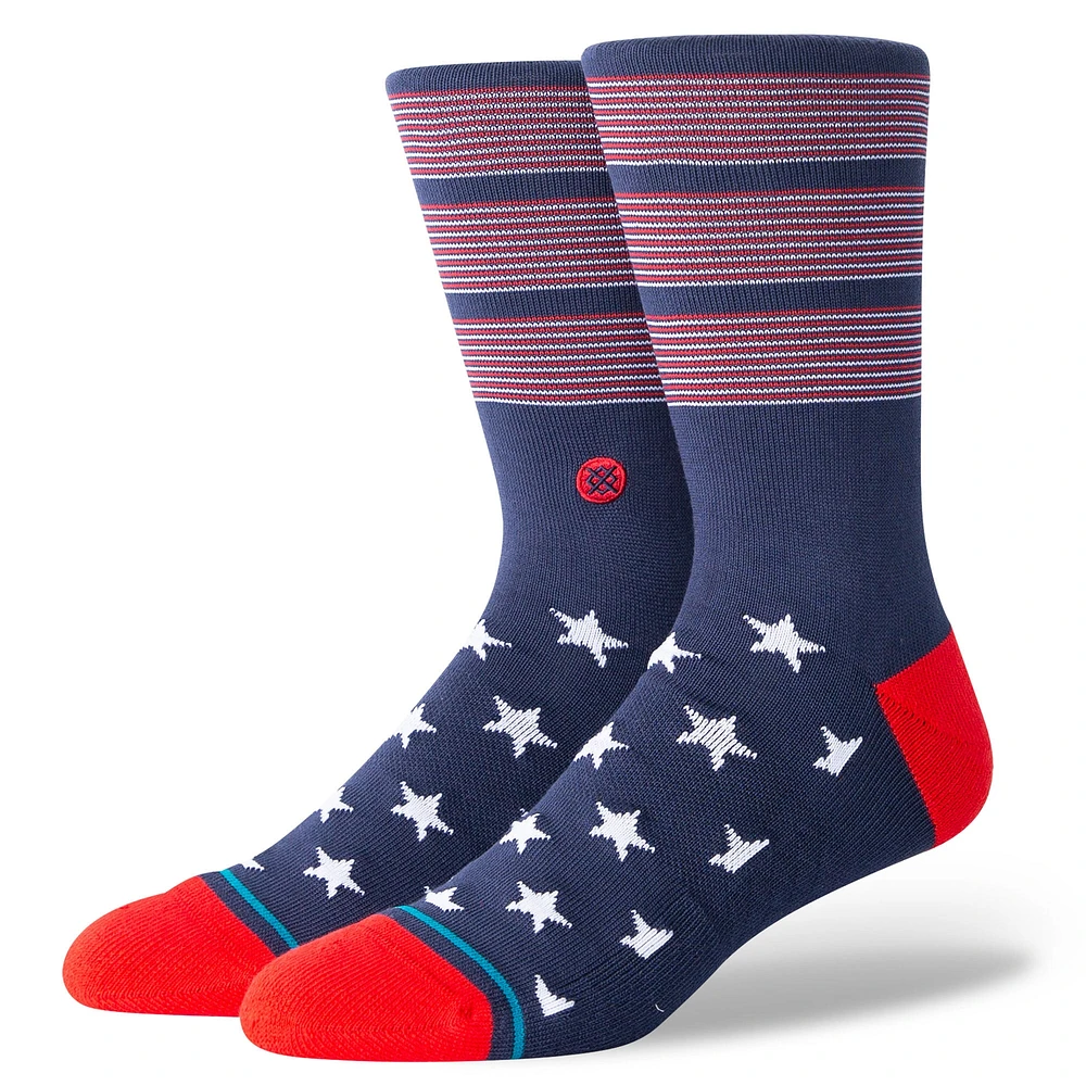 Men's Stance Navy MLB  Bars USA Crew Socks