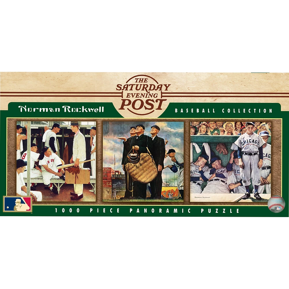 MLB Norman Rockwell Saturday Evening Post Baseball Panoramic Puzzle