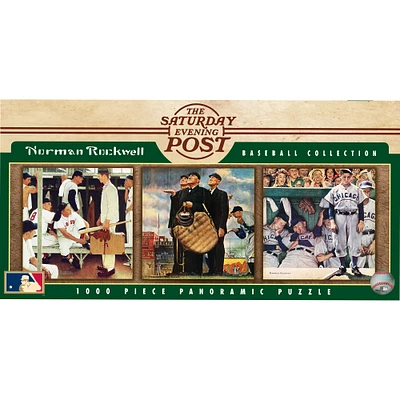 MLB Norman Rockwell Saturday Evening Post Baseball Panoramic Puzzle