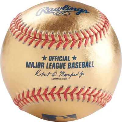 MLB Fanatics Authentic Rawlings Gold Leather Baseball