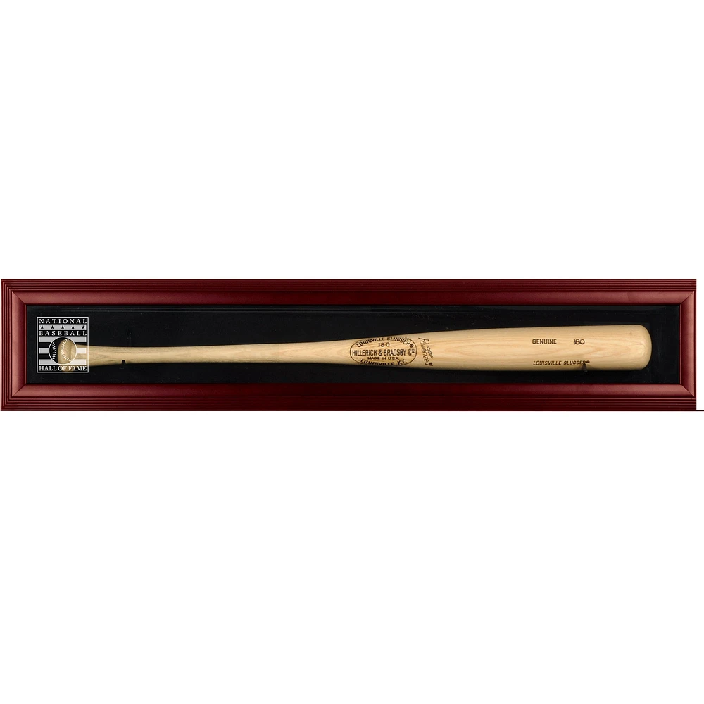 National Baseball Hall of Fame Logo Brown Framed Single Bat Display Case