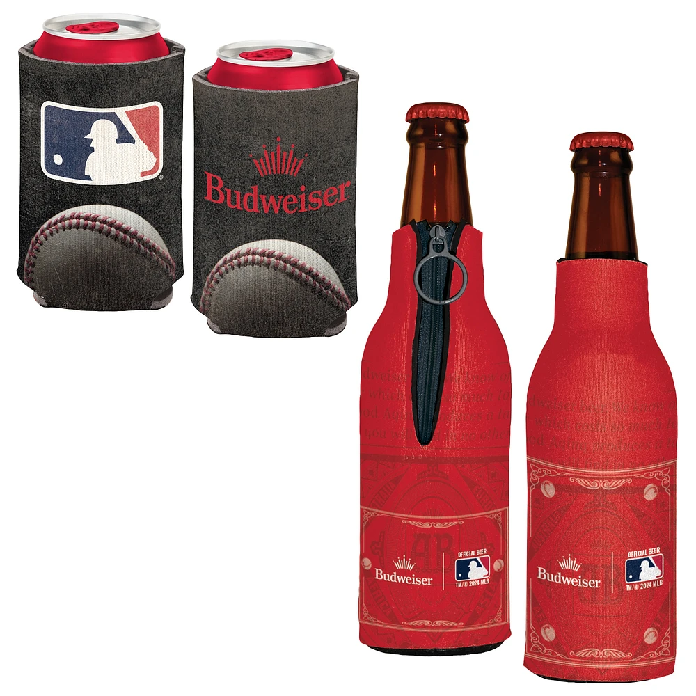 WinCraft MLB x Budweiser 2 refroidisseurs de canettes et 2 refroidisseurs de bouteilles