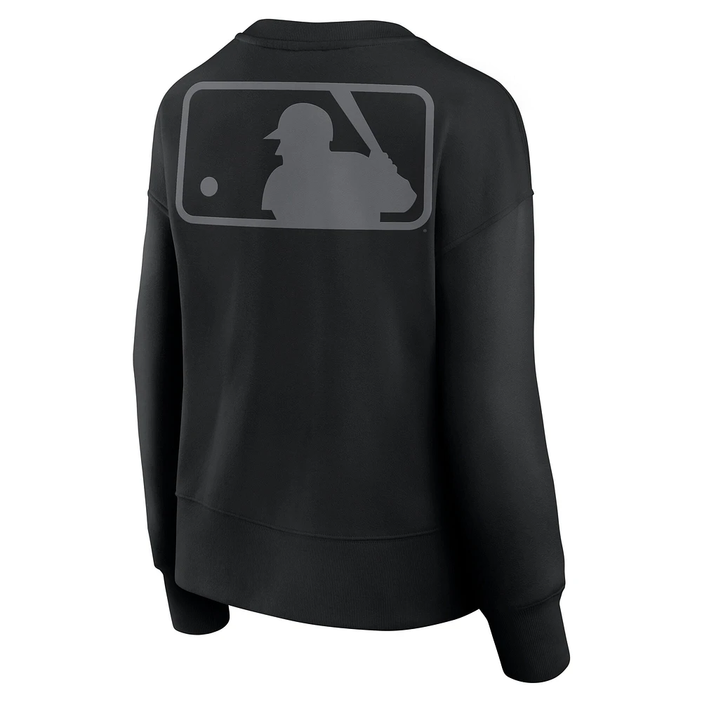 Women's Fanatics Black MLB Elements Flow Pullover Sweatshirt