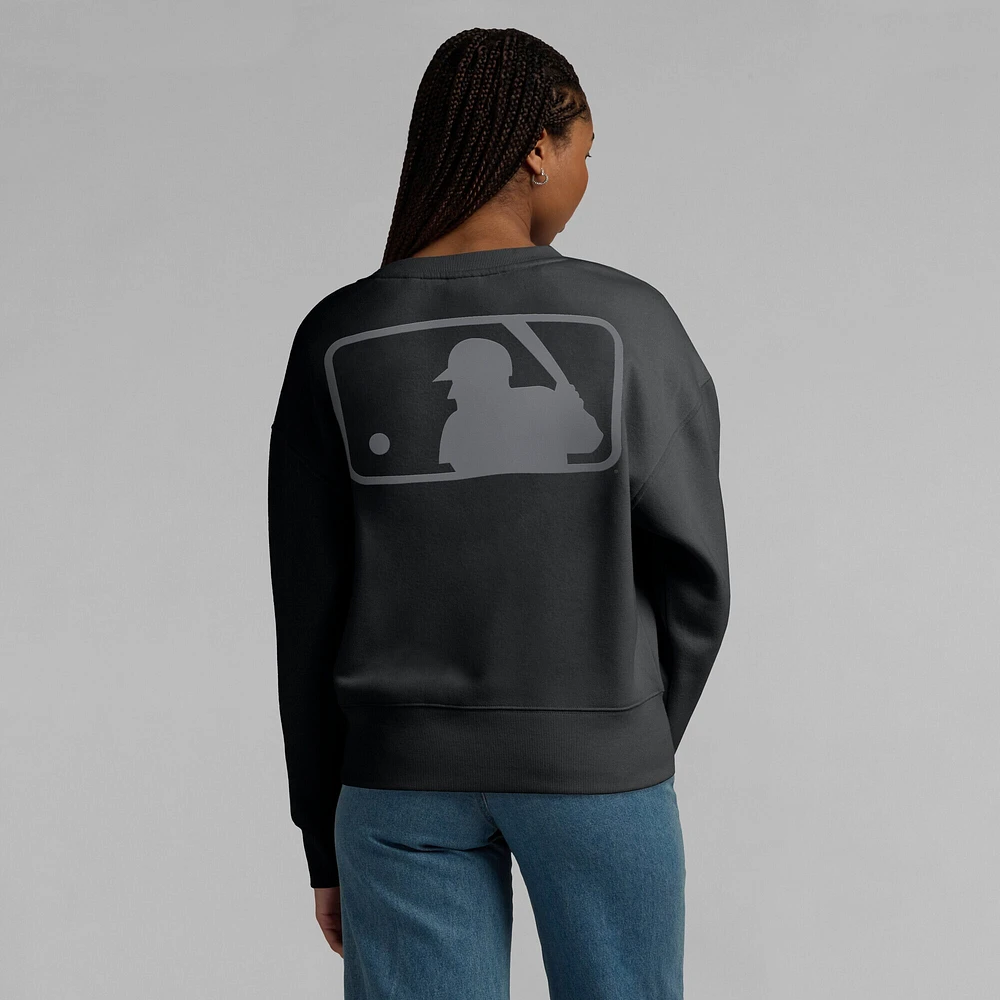 Women's Fanatics Black MLB Elements Flow Pullover Sweatshirt