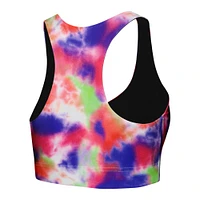 Women's Terez MLB Batterman Neon Tie-Dye Hi-Shine Bra