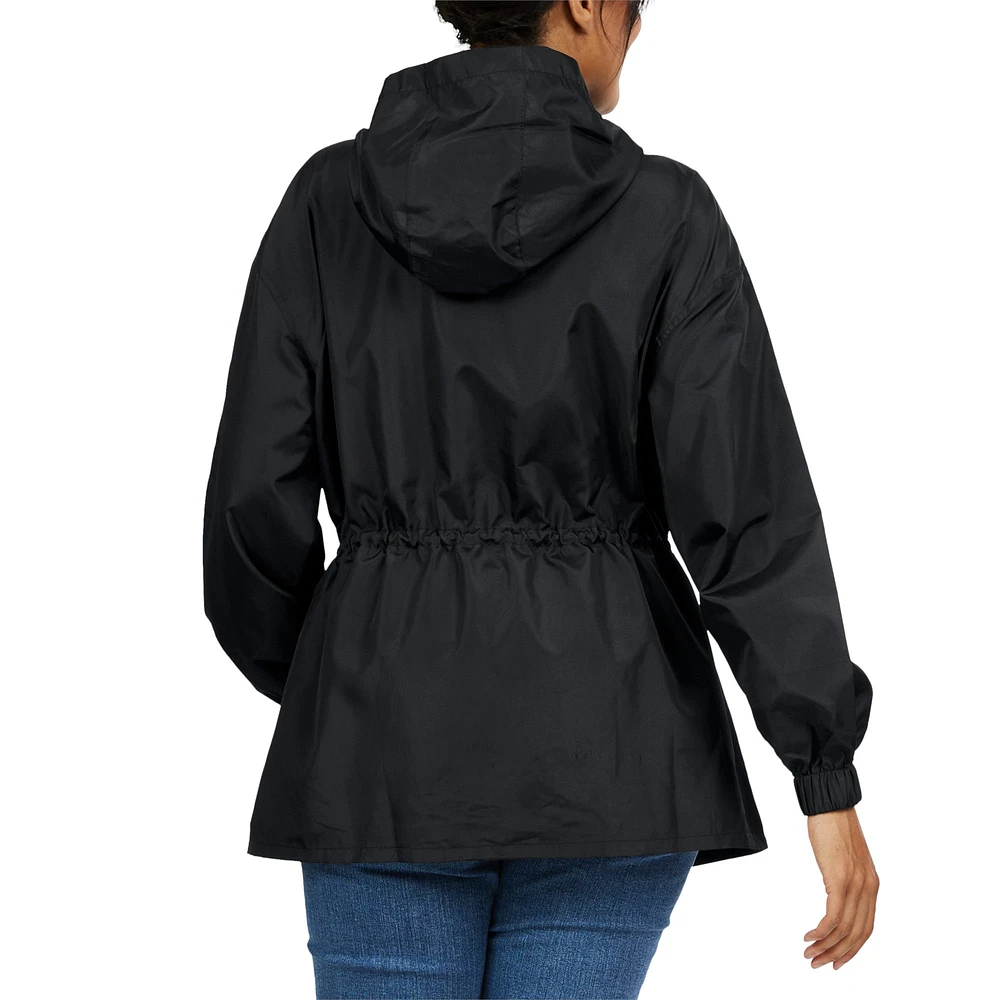 Women's WEAR by Erin Andrews Black MLB Merchandise Full-Zip Windbreaker Hoodie Jacket