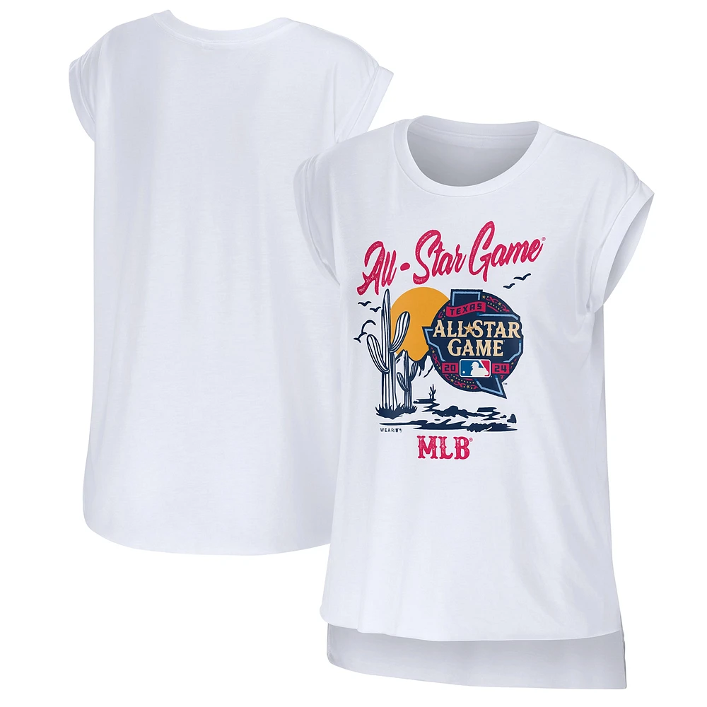 Women's WEAR by Erin Andrews White 2024 MLB All-Star Game Muscle Tank Top