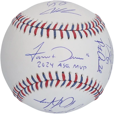 Balle de baseball MLB All-Stars 2024, avec logo du match des étoiles 2024, signée à plusieurs reprises, avec 14 signatures et l'inscription « 2024 ASG MVP » - Édition limitée à 24 exemplaires