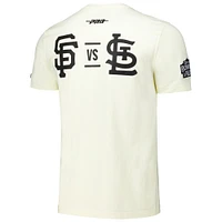 T-shirt classique Pro Standard crème pour hommes, San Francisco Giants contre St. Louis Cardinals 2024 Rickwood