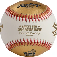 New York Yankees vs. Los Angeles Dodgers 2024 World Series Dueling Gold Baseball with Case