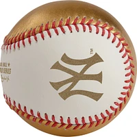 New York Yankees vs. Los Angeles Dodgers 2024 World Series Dueling Gold Baseball with Case