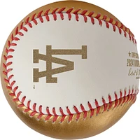 New York Yankees vs. Los Angeles Dodgers 2024 World Series Dueling Gold Baseball with Case