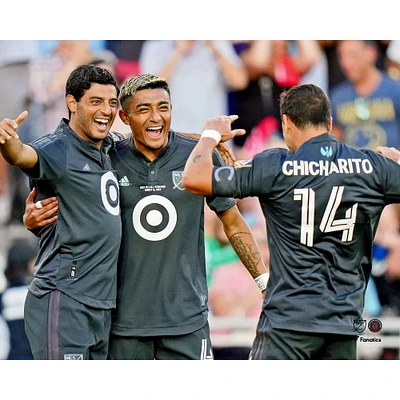 Photo non signée de la célébration du but Carlos Vela lors match des étoiles MLS 2022