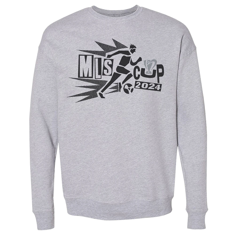 Men's 500 Level Heather Gray 2024 MLS Cup x SCENES NY Pullover Sweatshirt