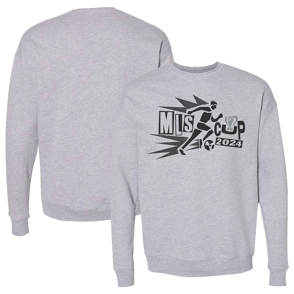 Men's 500 Level Heather Gray 2024 MLS Cup x SCENES NY Pullover Sweatshirt